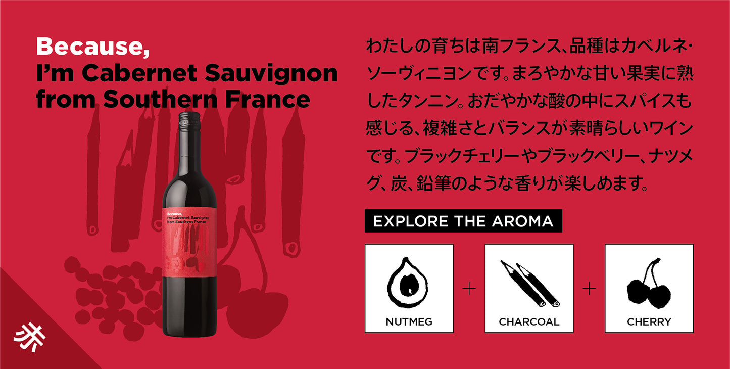 ビコーズワイン カベルネ・ソーヴィニヨン 南フランス / Because wine Cabernet sauvignon France