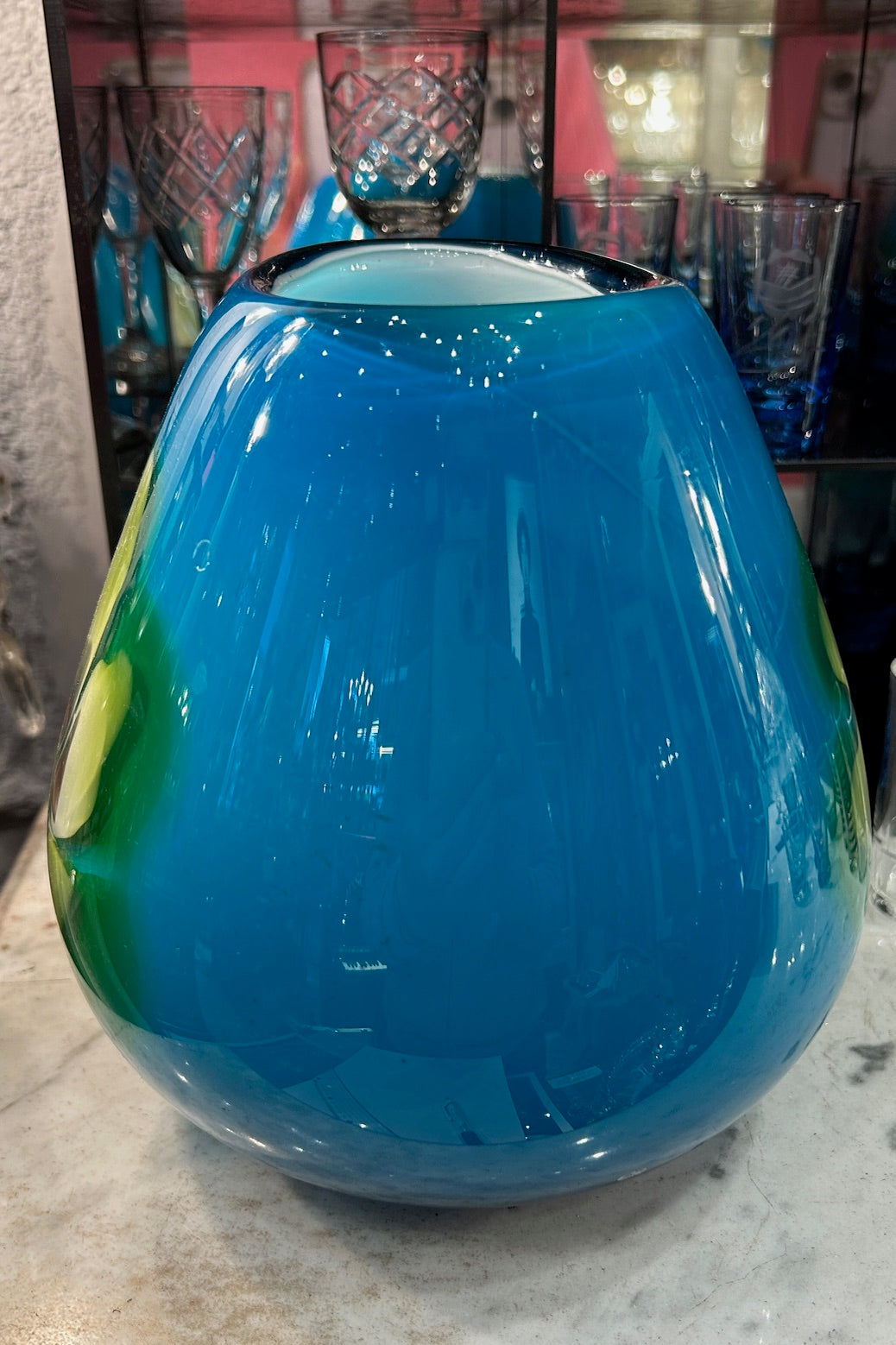 ビンテージ イエローフラワーベース アンティーク