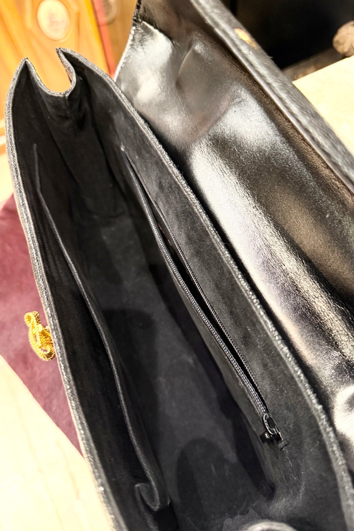 vintage bag 希少な象皮ハンドバッグ