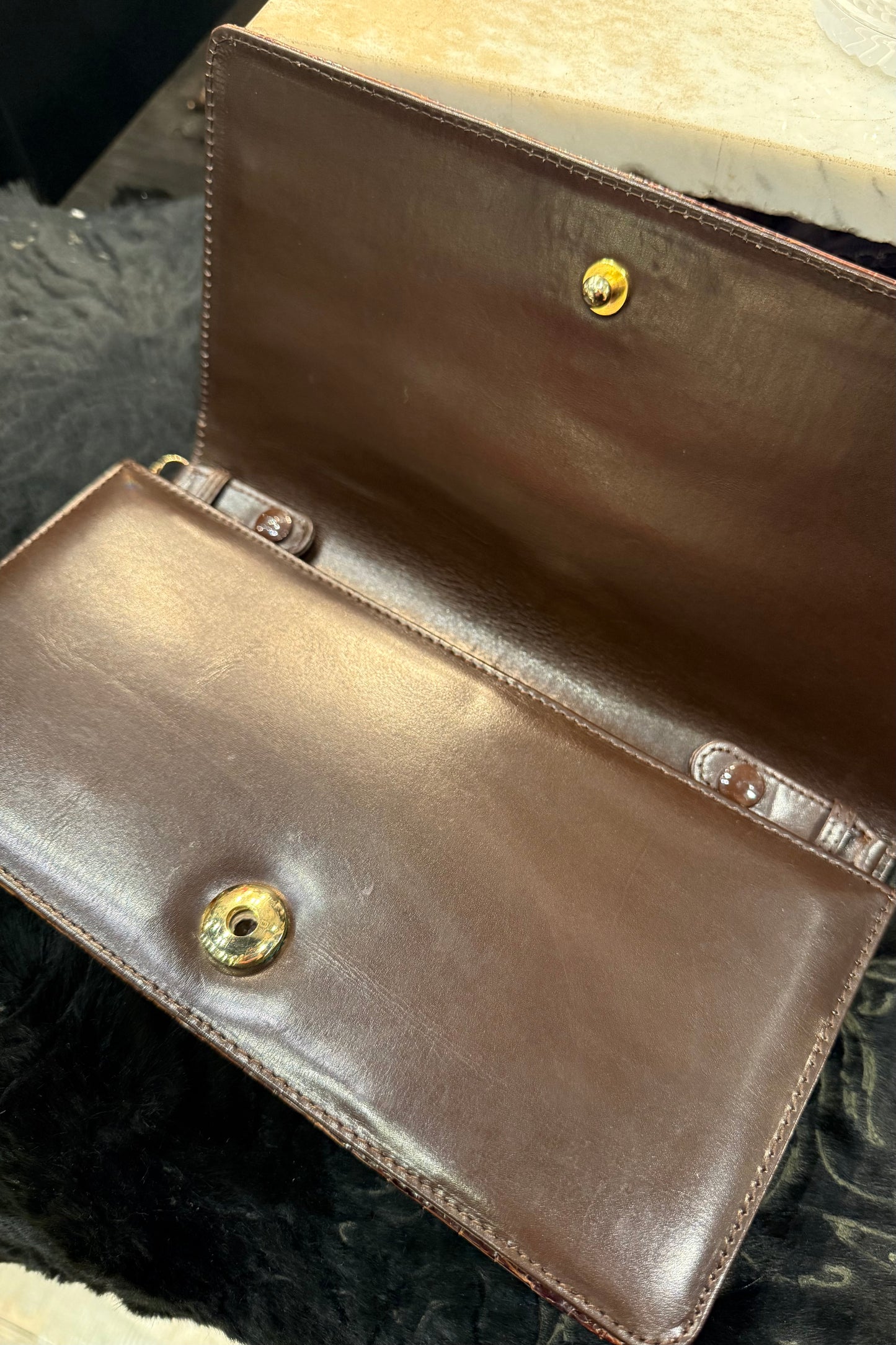 vintage bag クロコダイルクラッチ