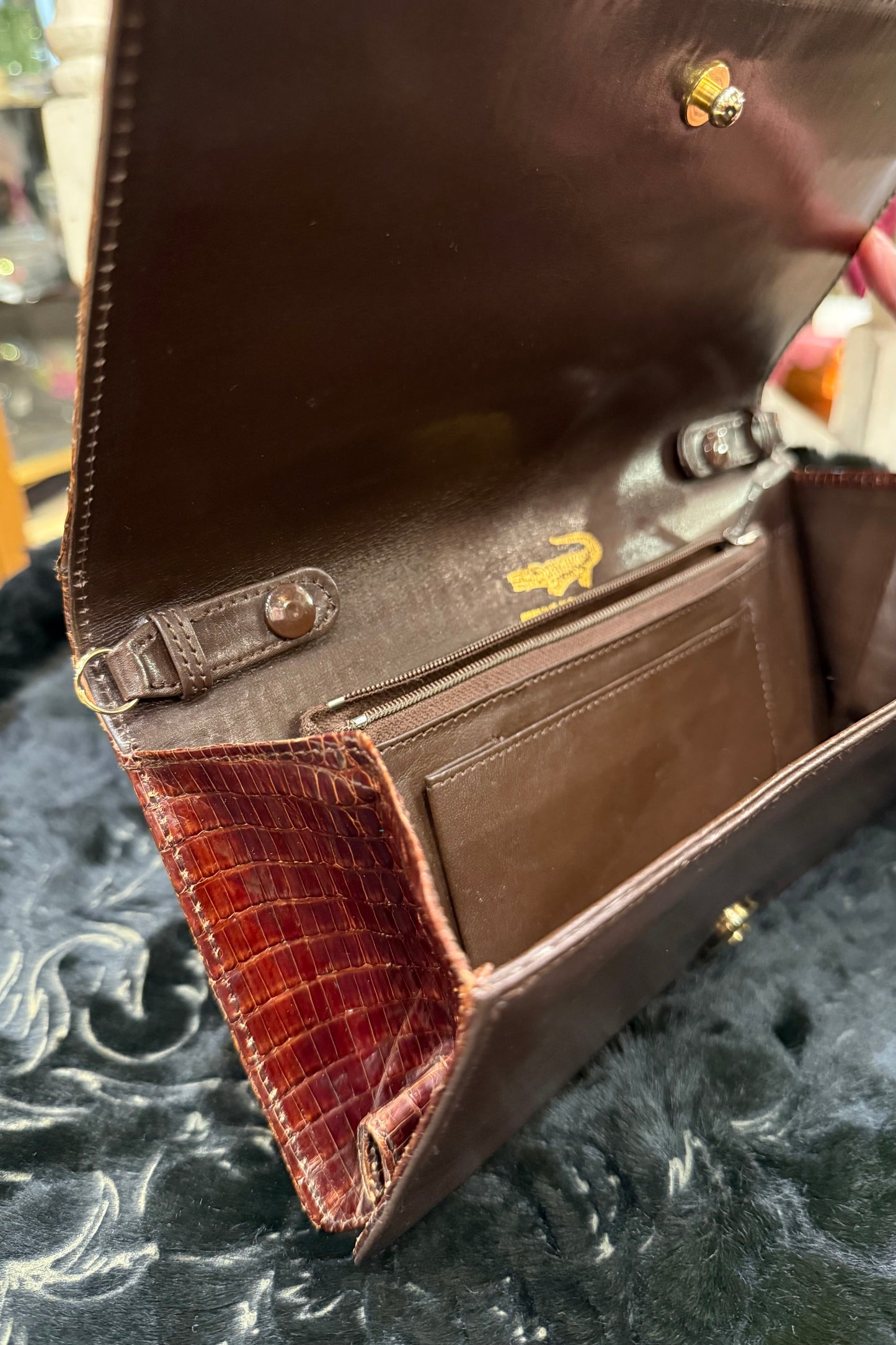 vintage bag クロコダイルクラッチ