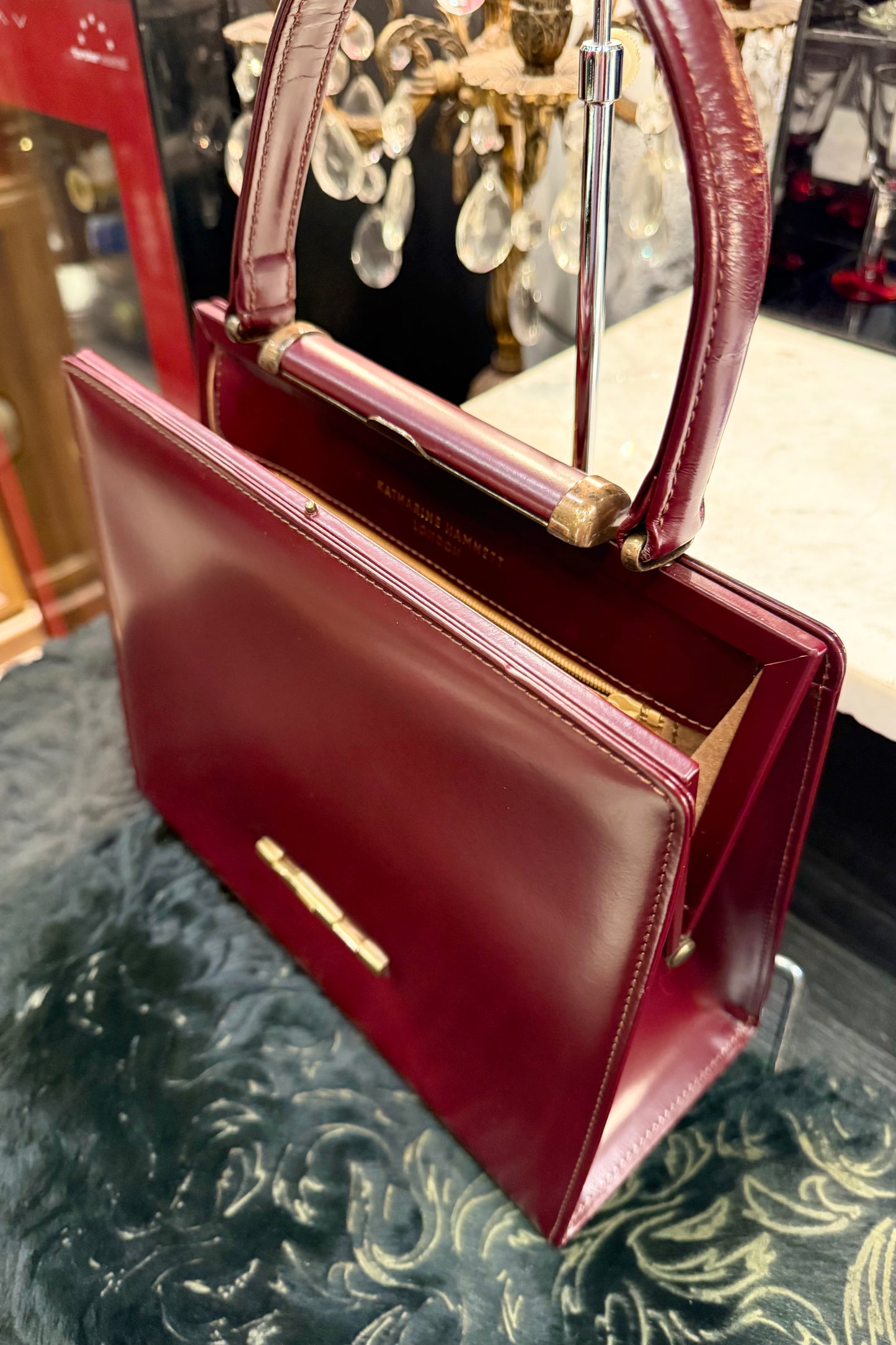 vintage bag キャサリン・ハムネット ハンドバッグ