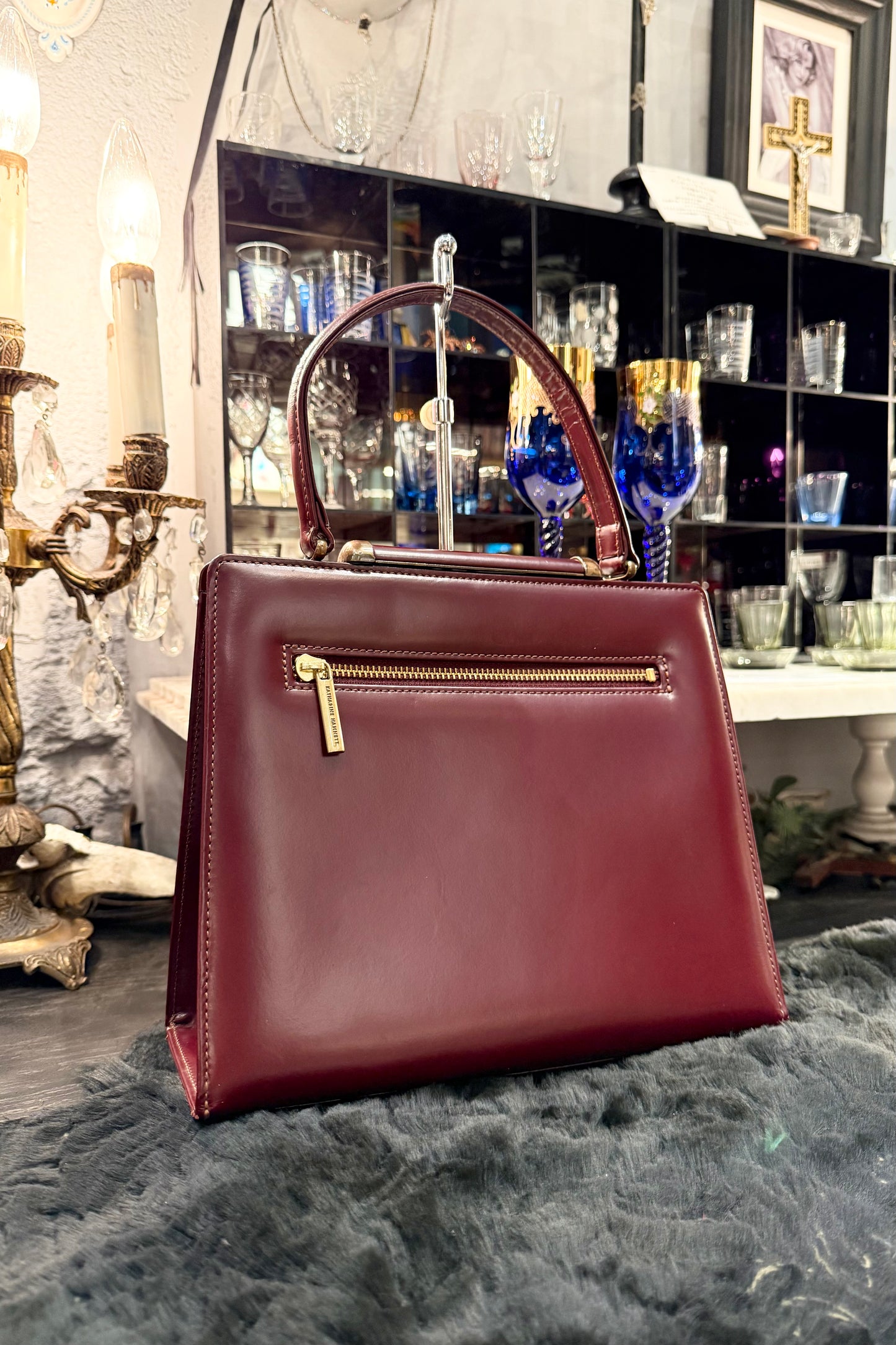 vintage bag キャサリン・ハムネット ハンドバッグ