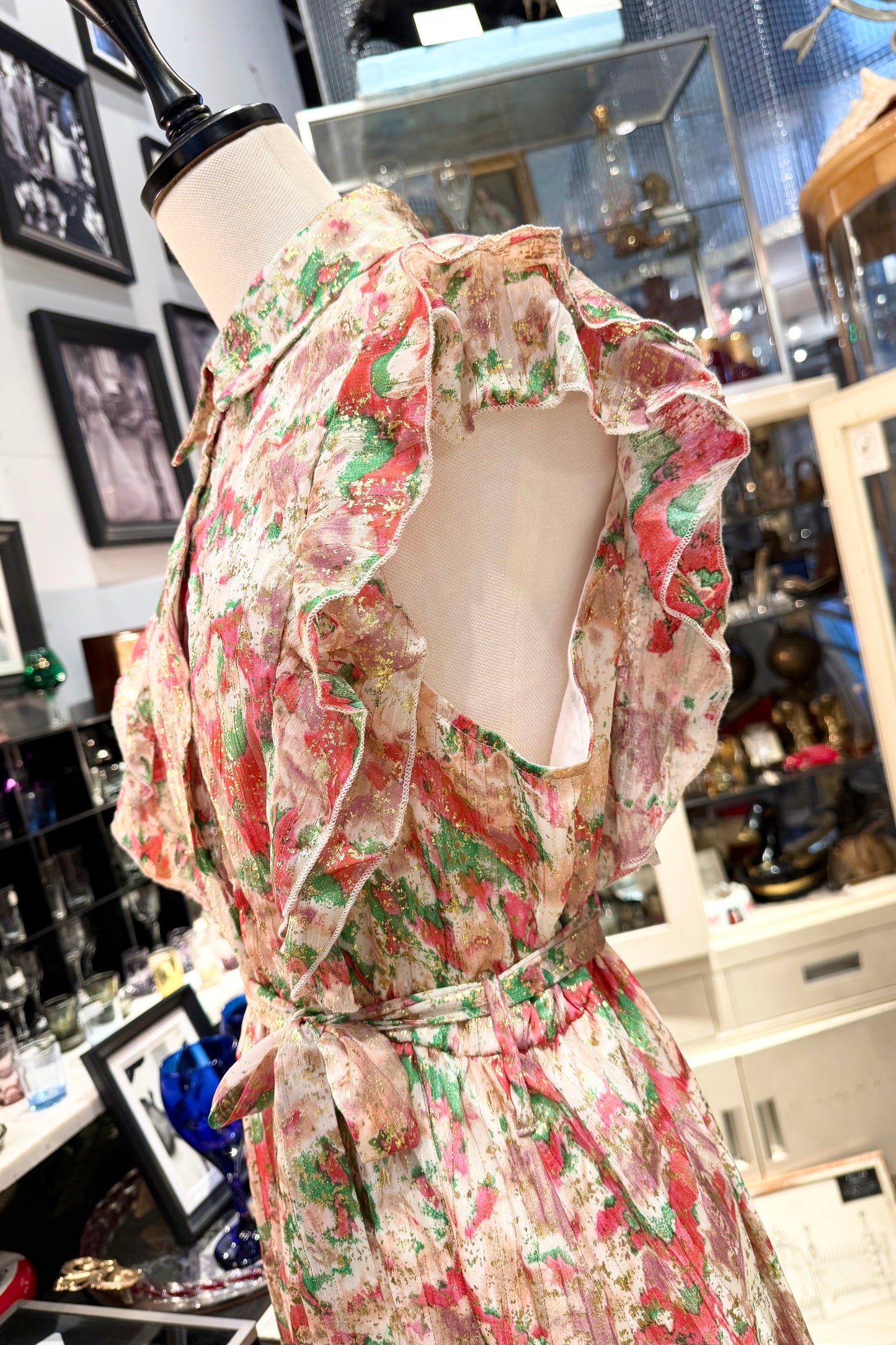 Lilie Rose France ゴールド箔押しワンピース