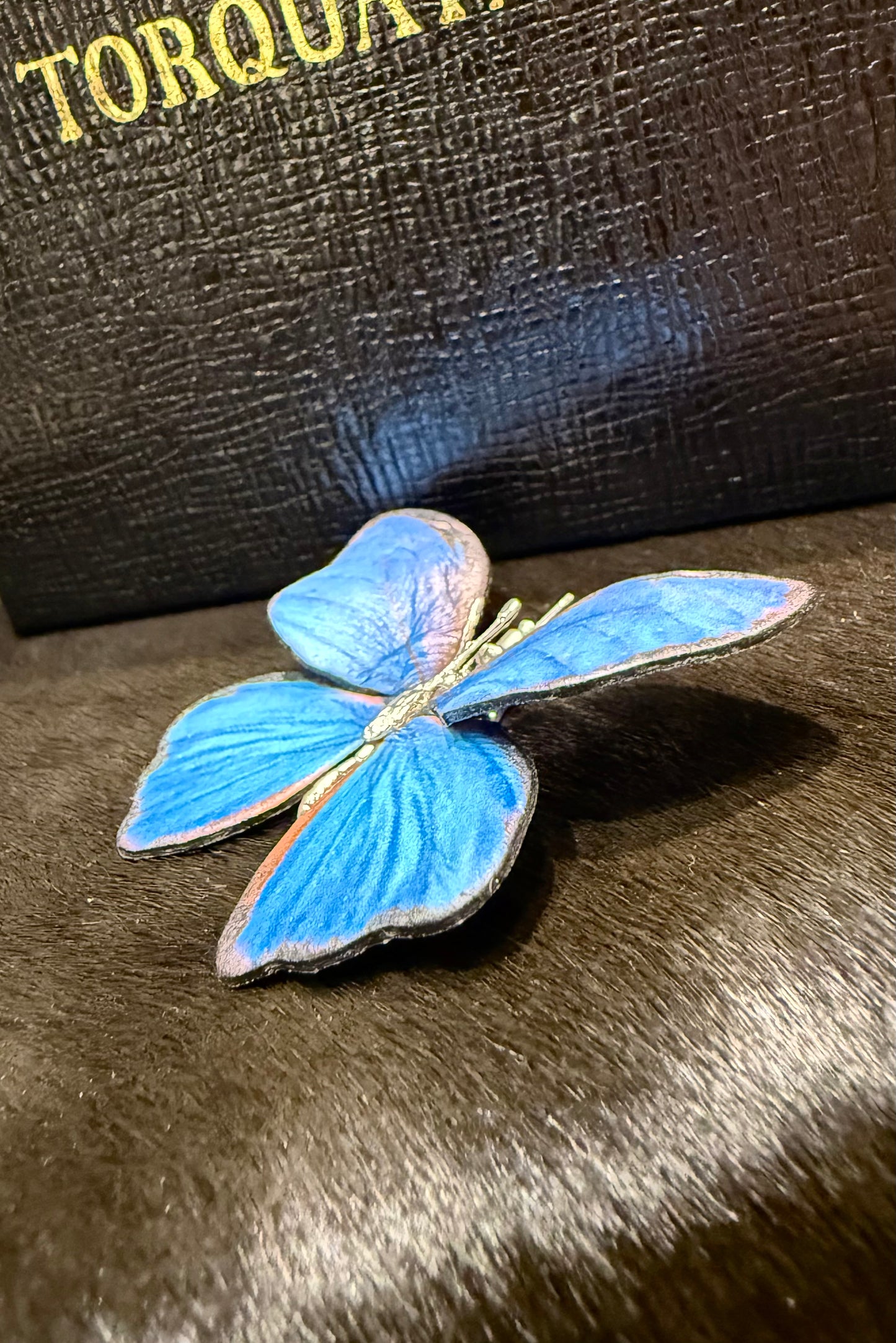 トルクアータ レザー モルフォ蝶ピアス(片耳ピアス)