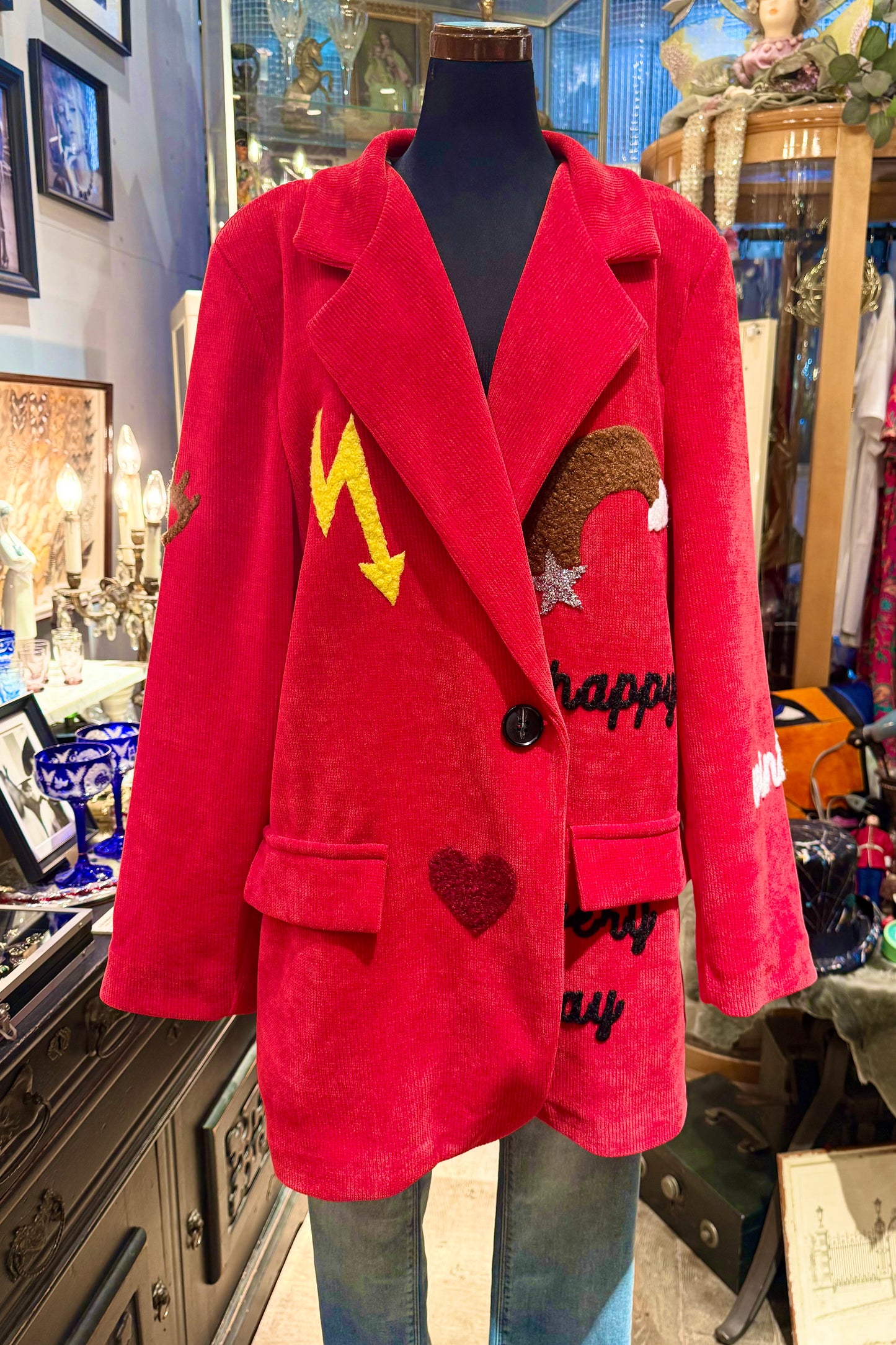 ZETA OTTO italy レッドhappyジャケット