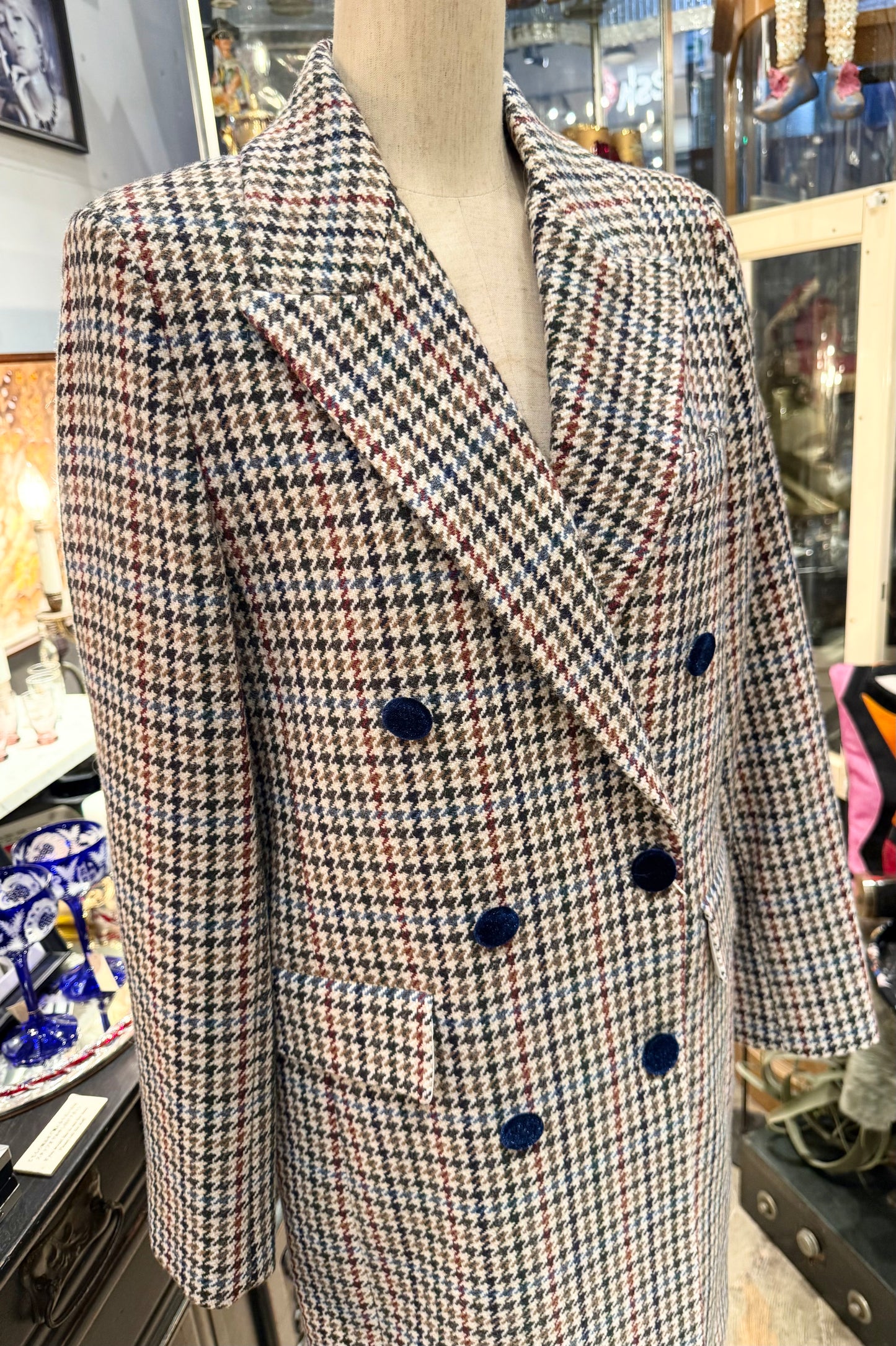 VILAGALLO Spain ブラウンチェックコート