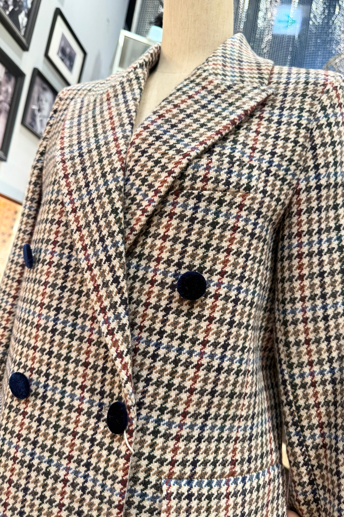 VILAGALLO Spain ブラウンチェックコート