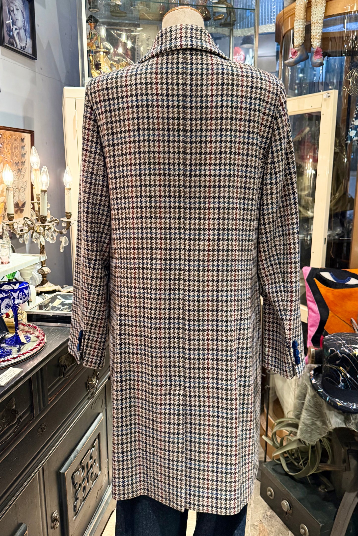 VILAGALLO Spain ブラウンチェックコート