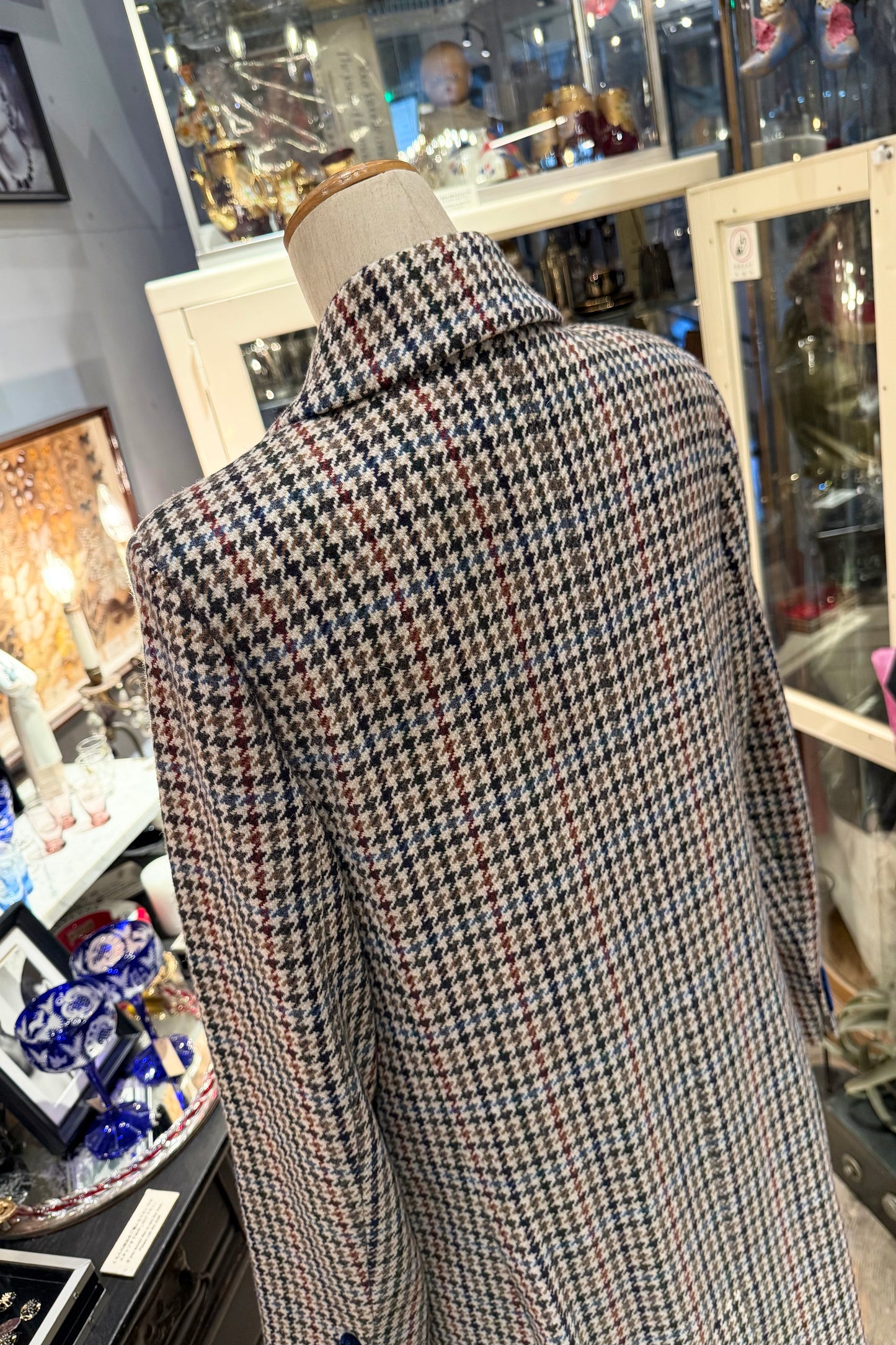 VILAGALLO Spain ブラウンチェックコート
