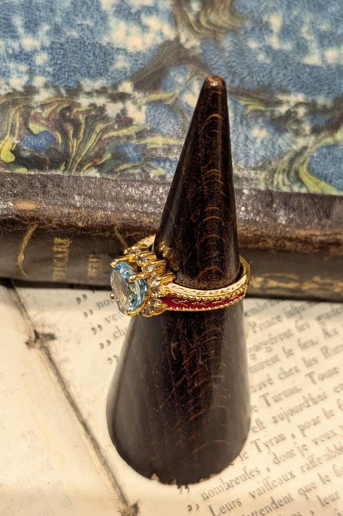 ブルートパーズ ハート・シルバーリング