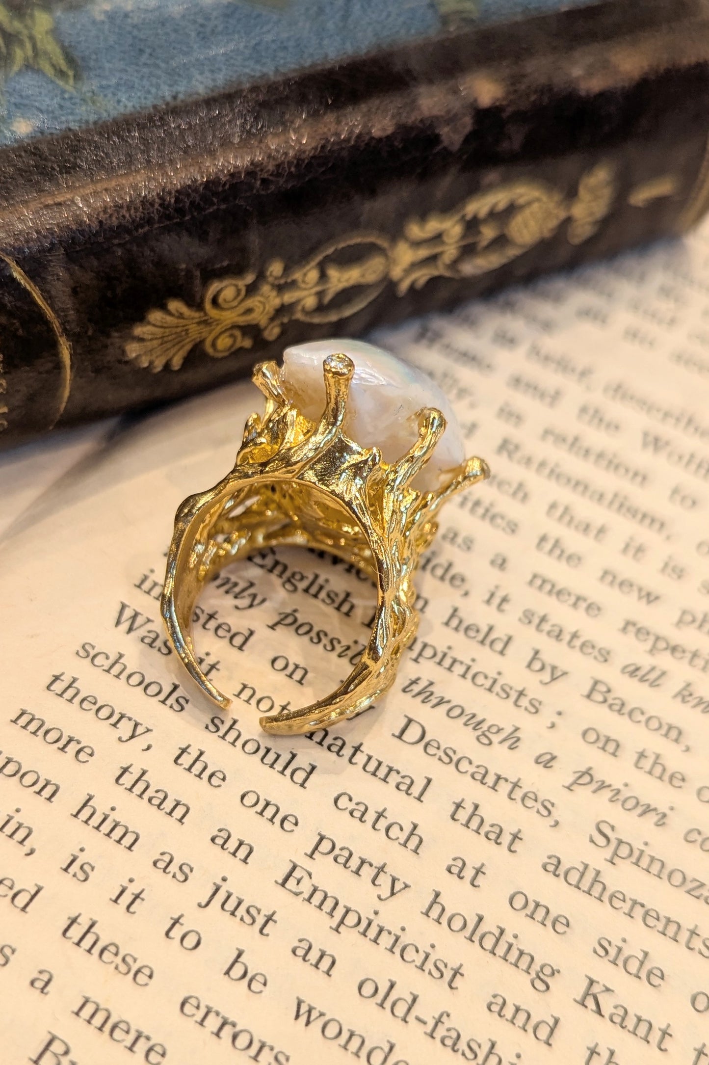 トルコ バロックパール デザイン台座リング