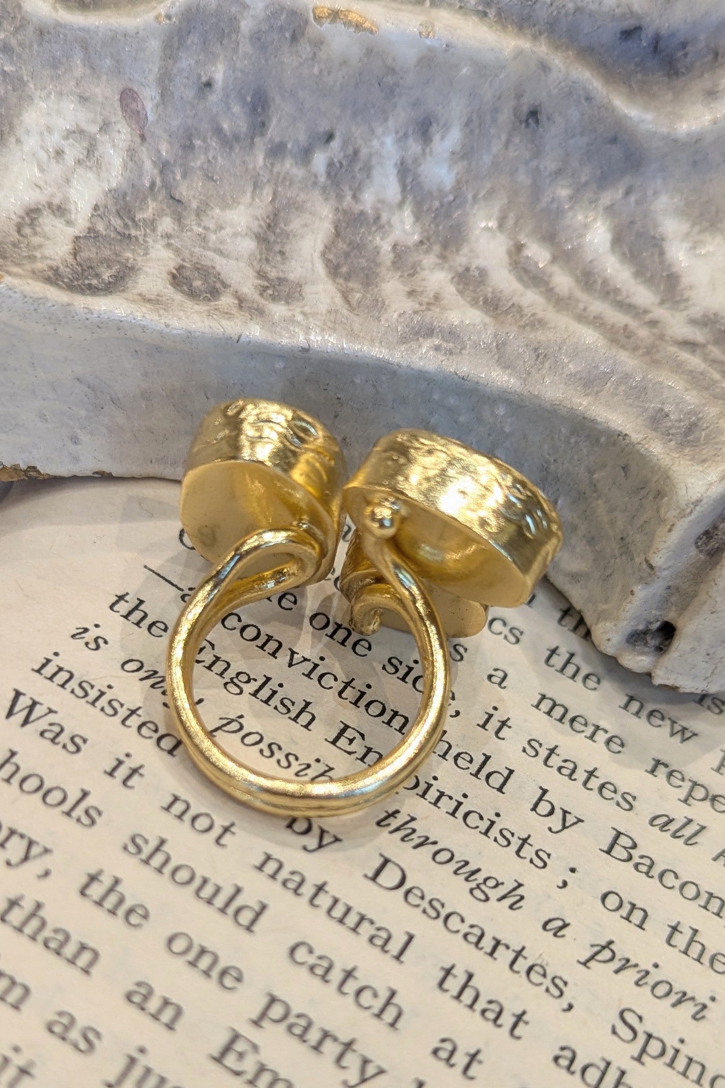 トルコ ターコイズ3連リング