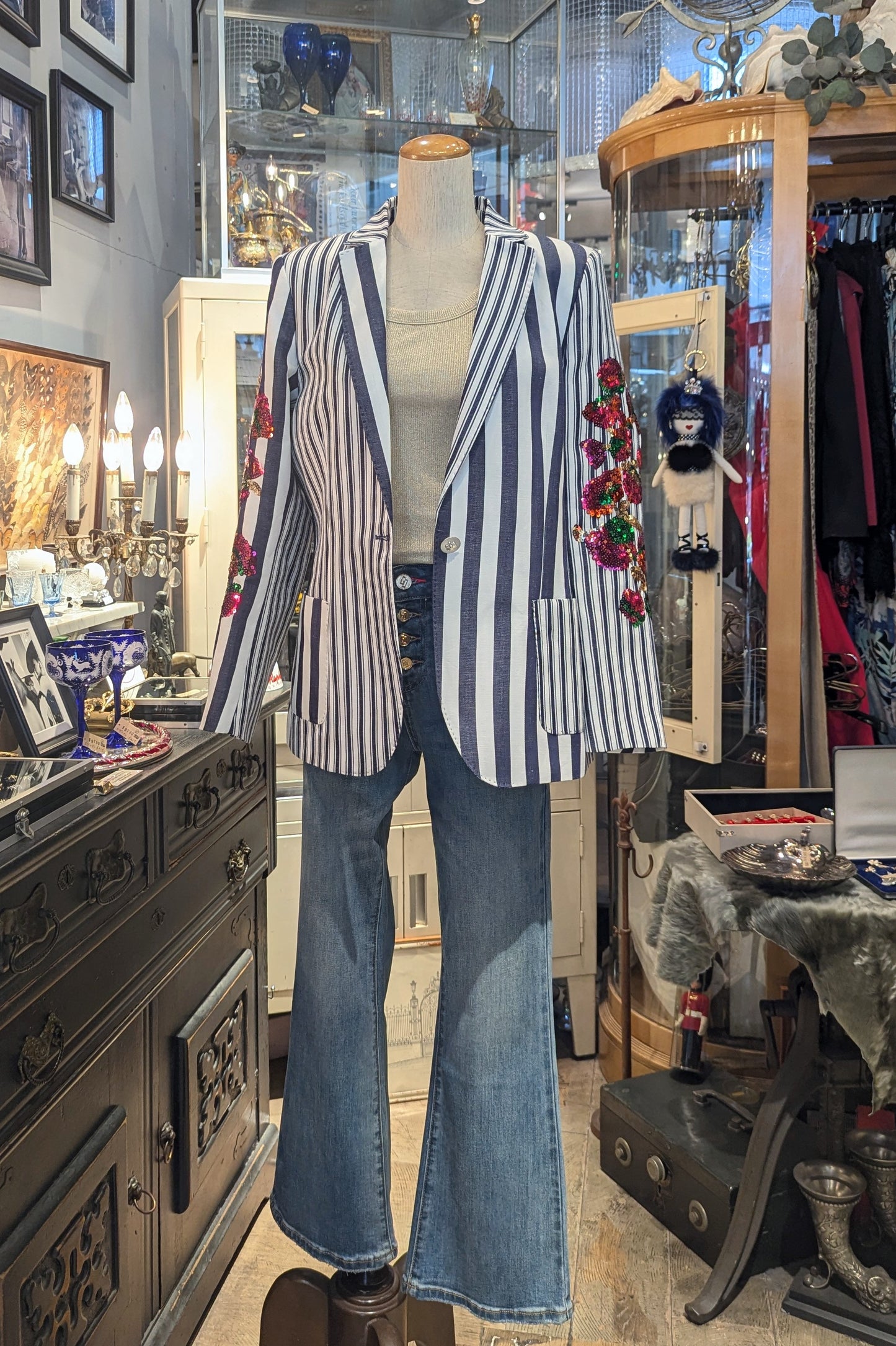 VILAGALLO Spain ストライプジャケット