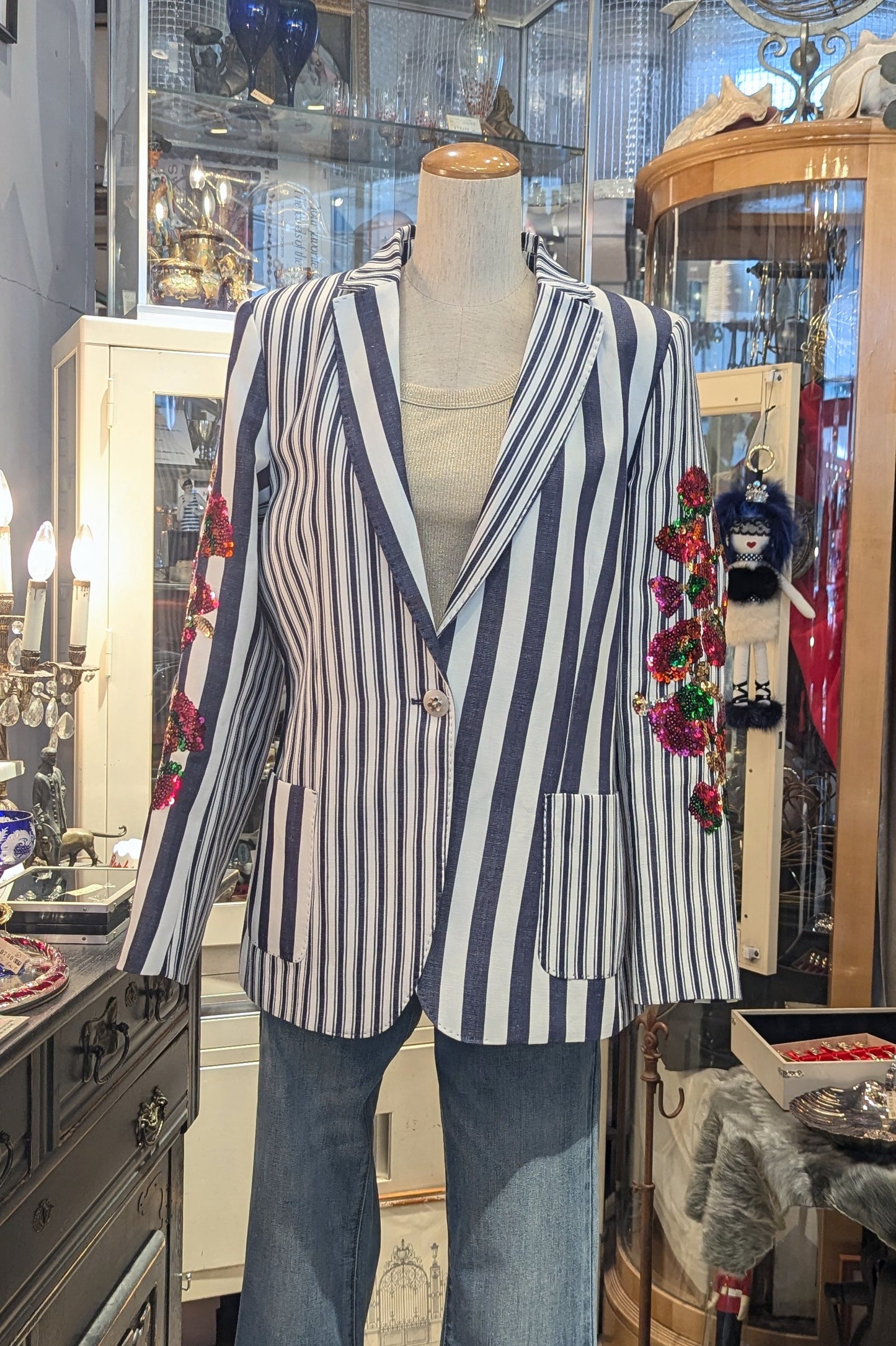 VILAGALLO Spain ストライプジャケット