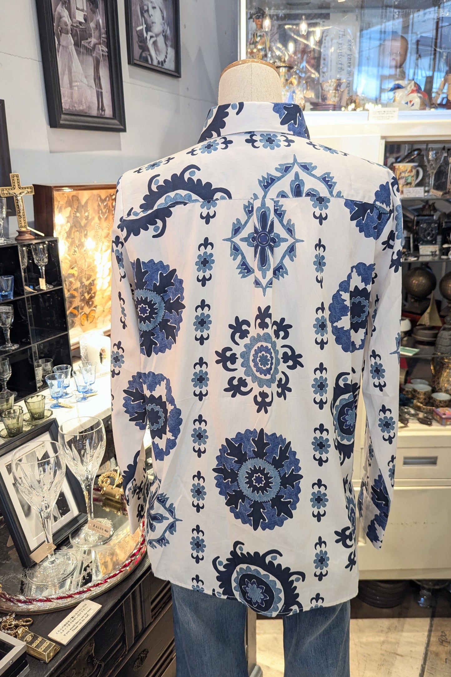 VILAGALLO Spain スペインタイル柄シャツ