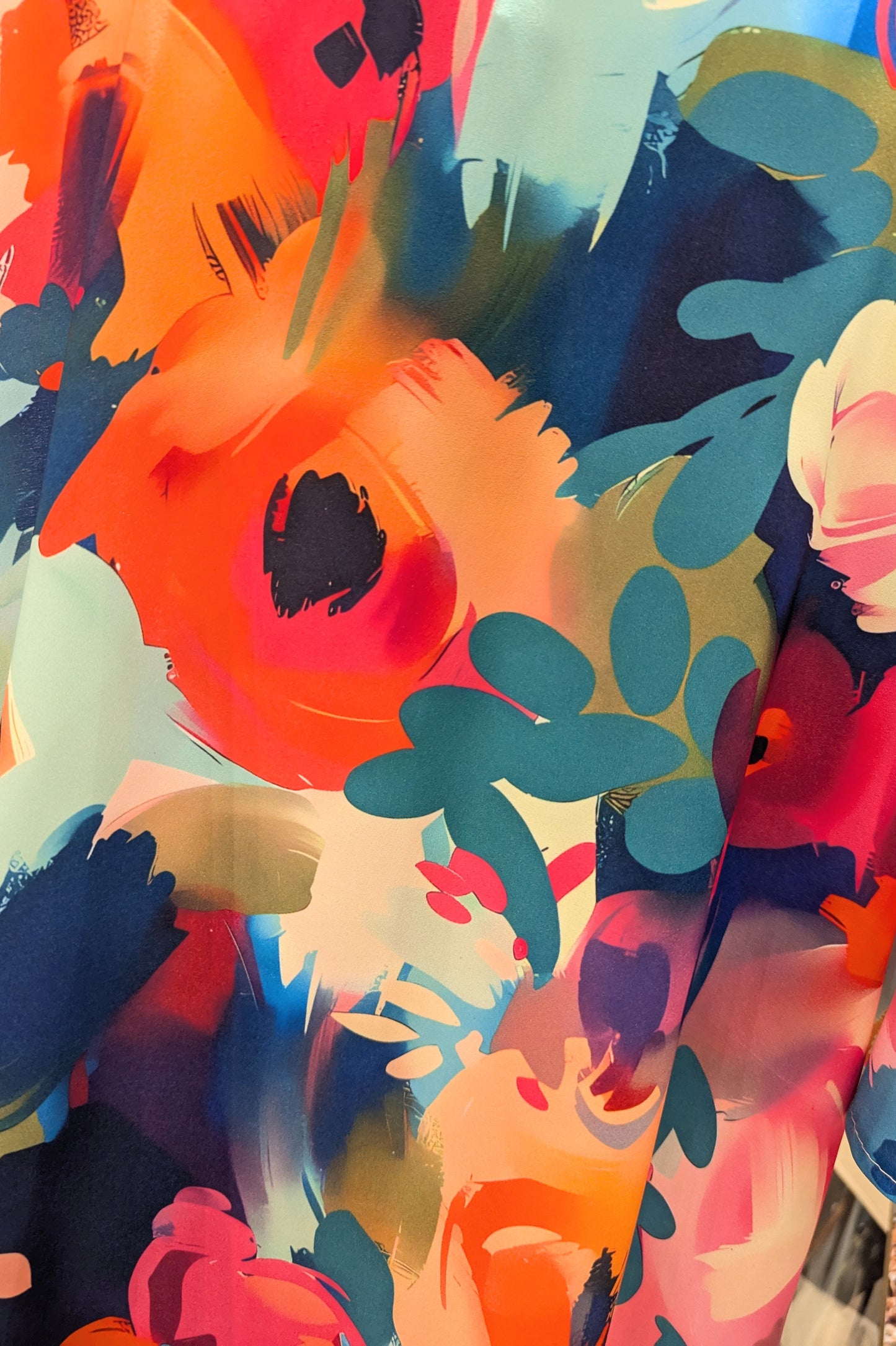EfunU イタリア 油絵のようなお花のワンピース