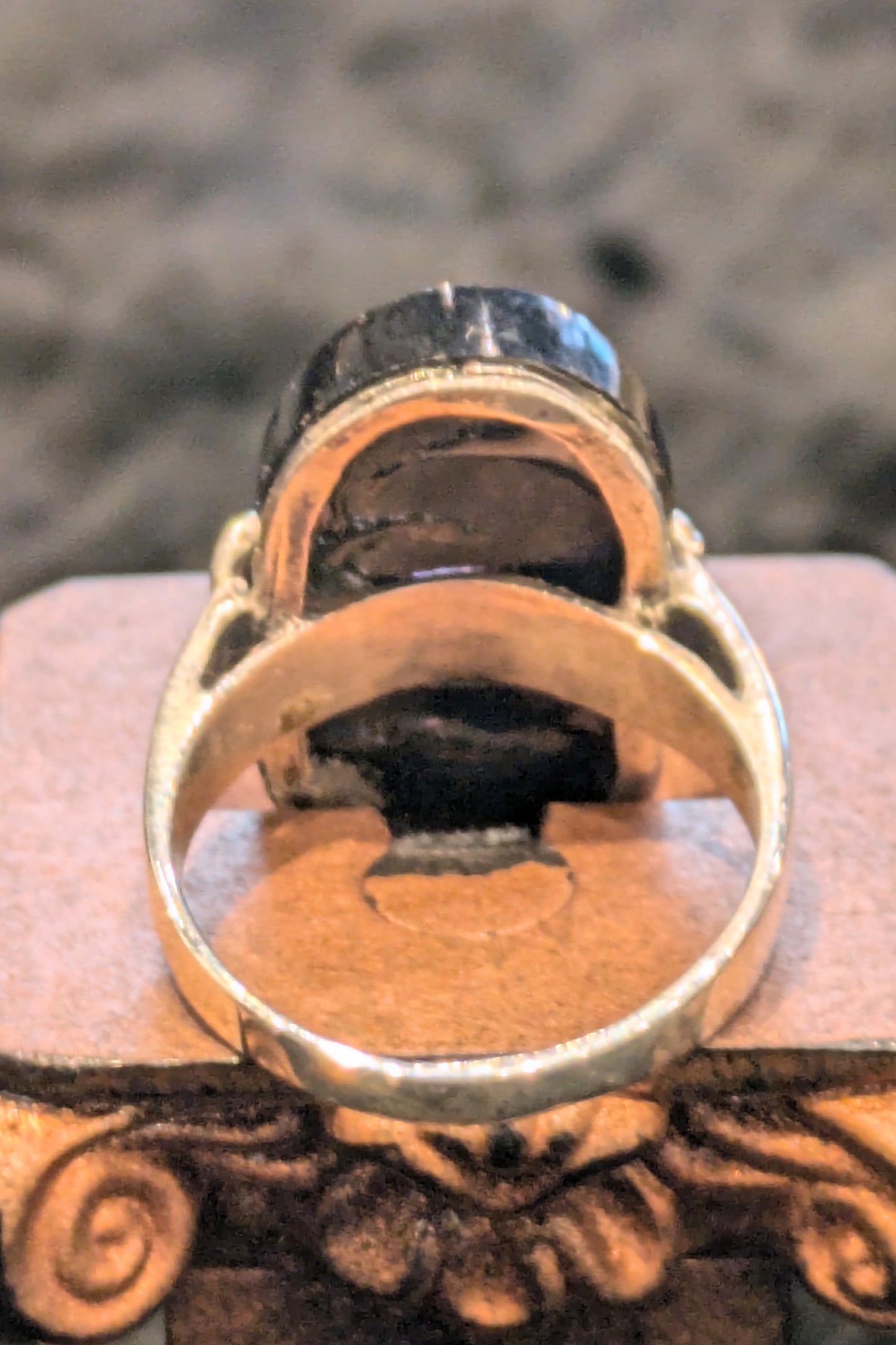 ヴィンテージ オニキスマーカサイト リング
