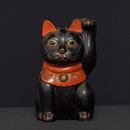 黒猫 招き猫 大
