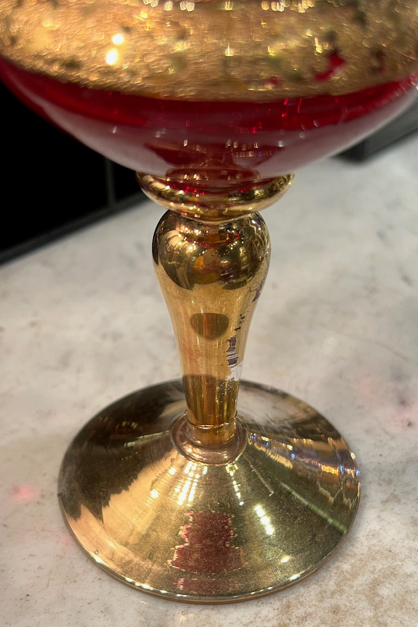 ヴェネチアン ワイングラス レッド