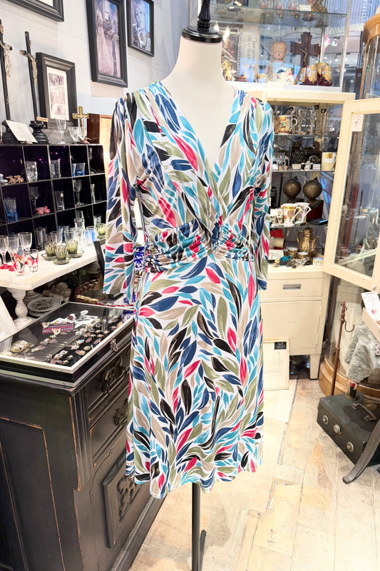 JOY`s   PARIS リーフ柄ワンピース