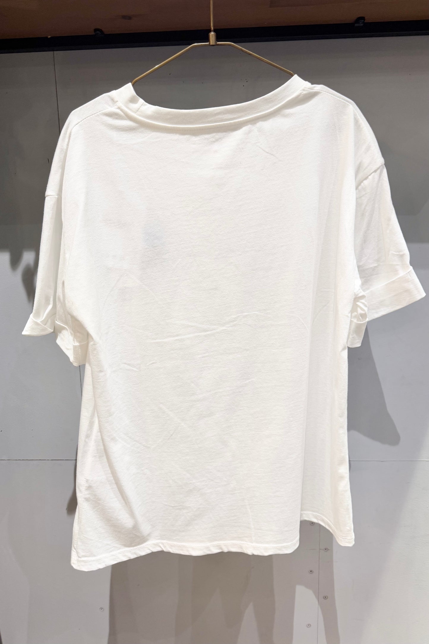 Agape italy　フラッグチェックくまTシャツ