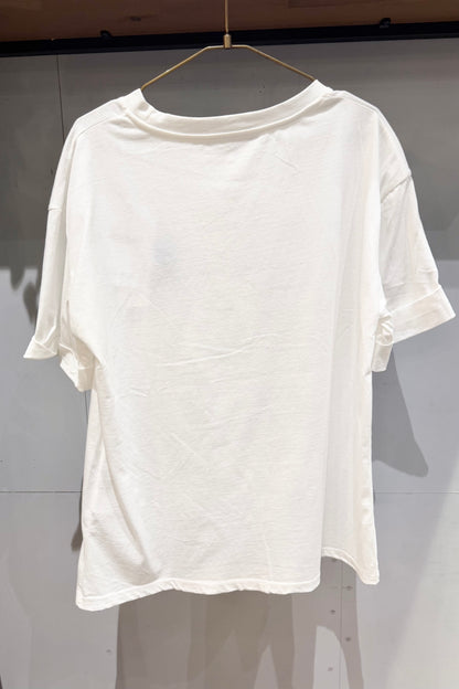 Agape italy　フラッグチェックくまTシャツ