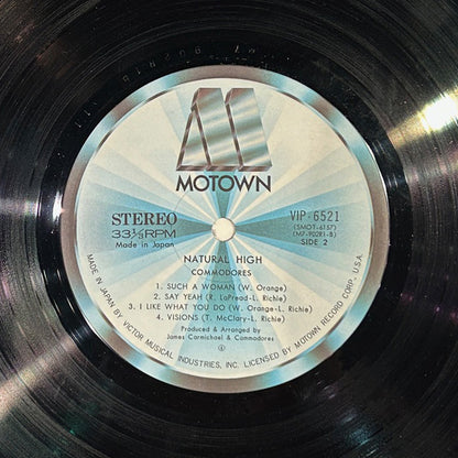 コモドアーズ ナチュラル・ハイ LP 国内盤