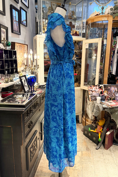Lilie Rose France　鮮やかなブルーのリゾートワンピ