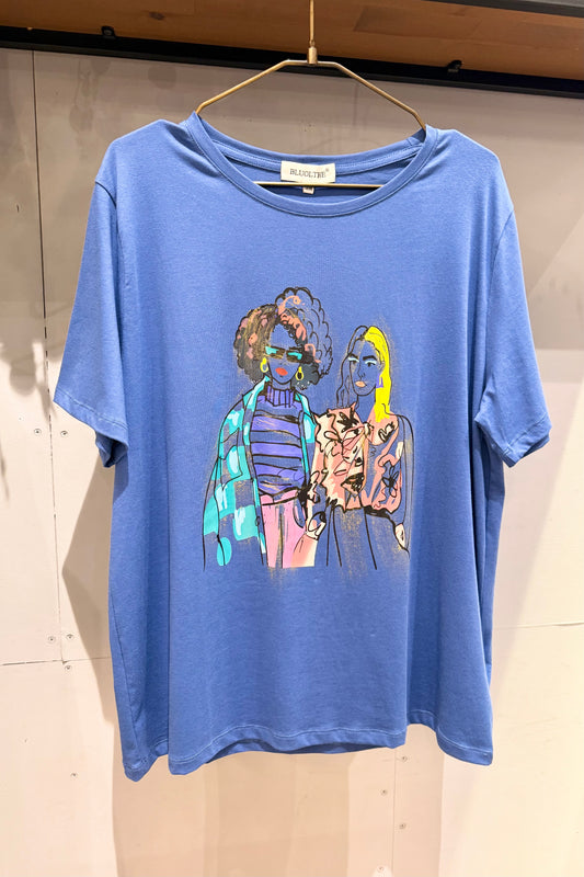 BLUOLTRE Lady柄　Tシャツ