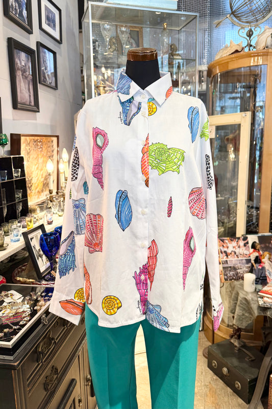 VILAGALLO Spain  シェルプリントシャツ