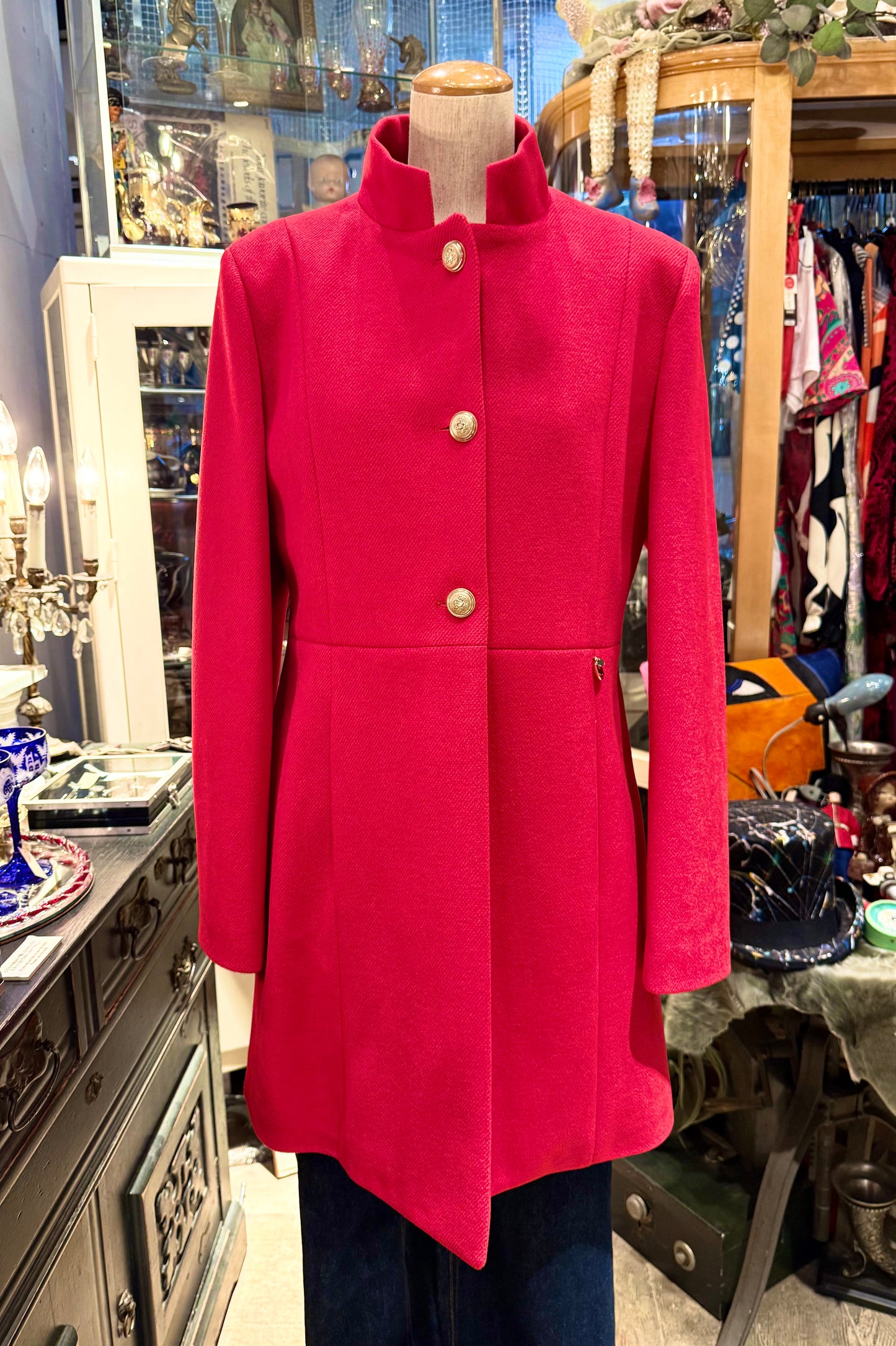 DENNY ROSE italy  スタンドカラー　レッドコート