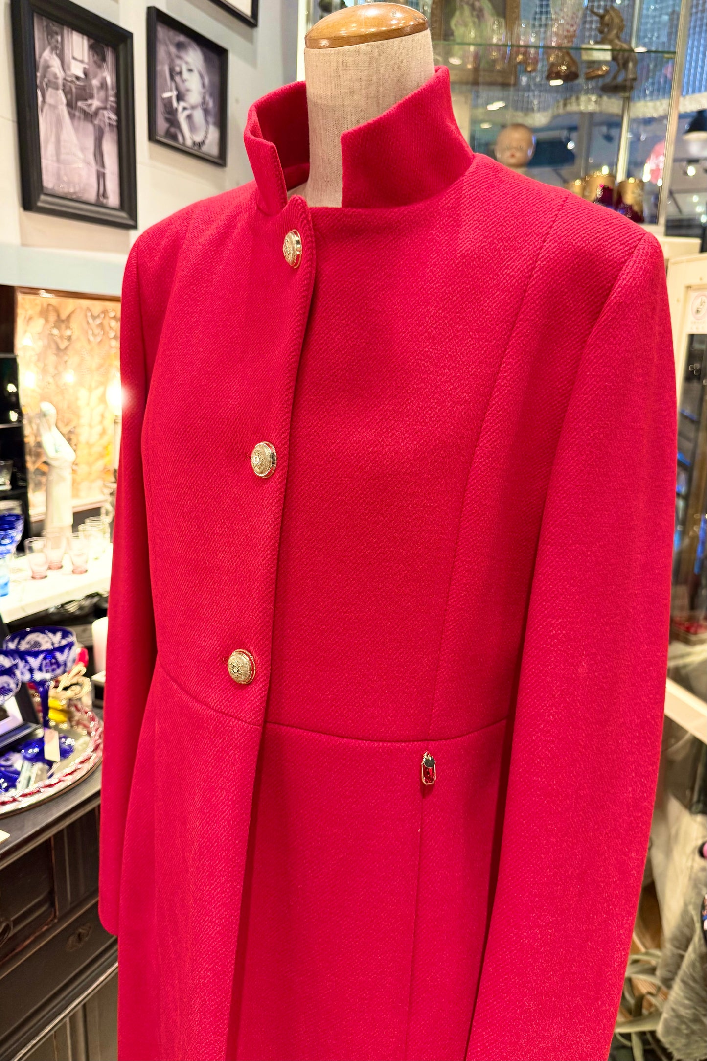 DENNY ROSE italy  スタンドカラー　レッドコート