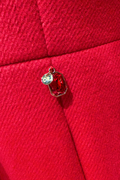 DENNY ROSE italy  スタンドカラー　レッドコート