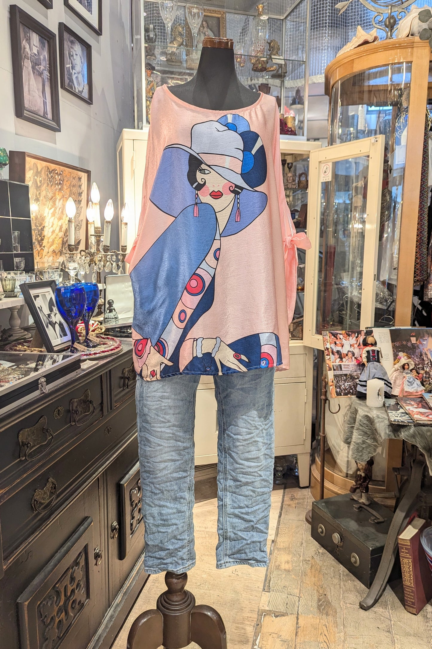 EfunU イタリア　モガ柄プルオーバー