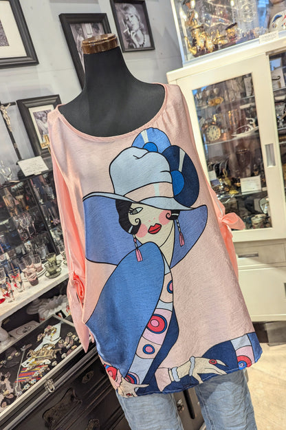 EfunU イタリア　モガ柄プルオーバー