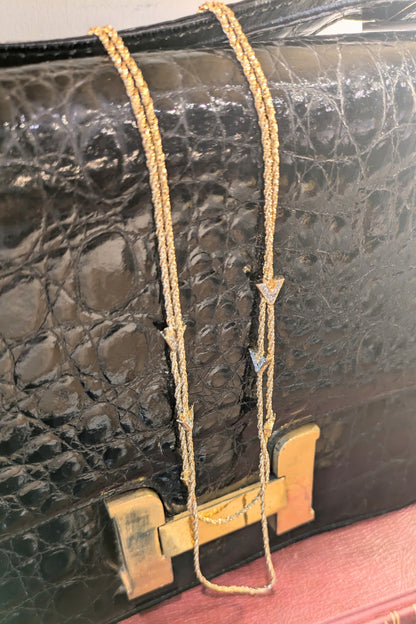 ヴィンテージ Valentino ダブルチェーン ネックレス