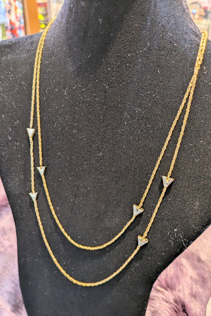ヴィンテージ Valentino ダブルチェーン ネックレス
