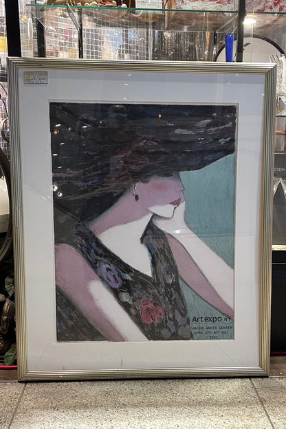 モーヴ色の影 カシニョール アンティーク 版画 リトグラフ