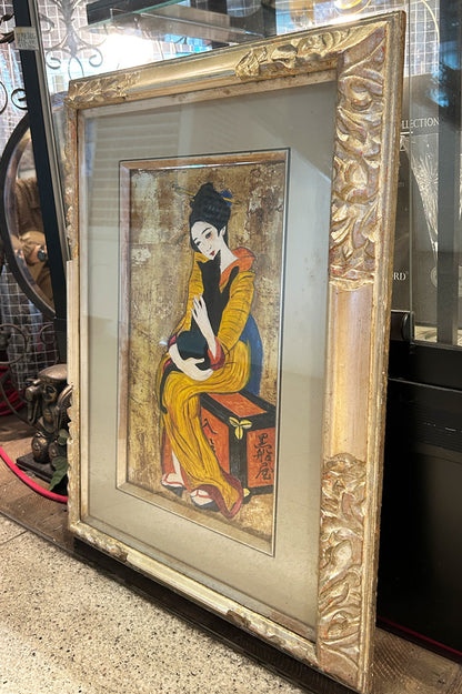 竹久夢二 黒船屋 アンティーク 複製画